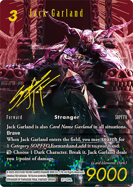 Jack Garland 21-124L (Beyond Destiny) Full Art Signature