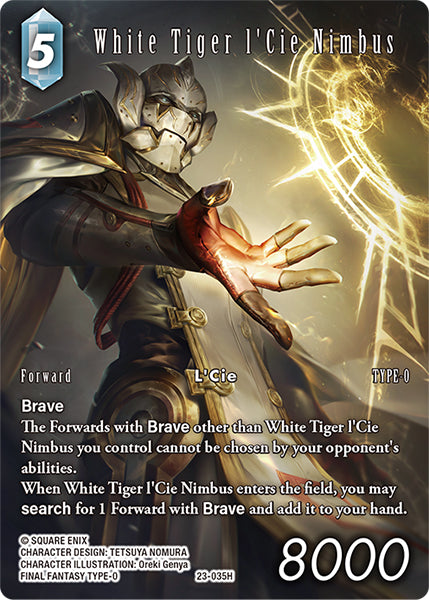 White Tiger l'Cie Nimbus 23-035H(Hidden Trials) Full Art