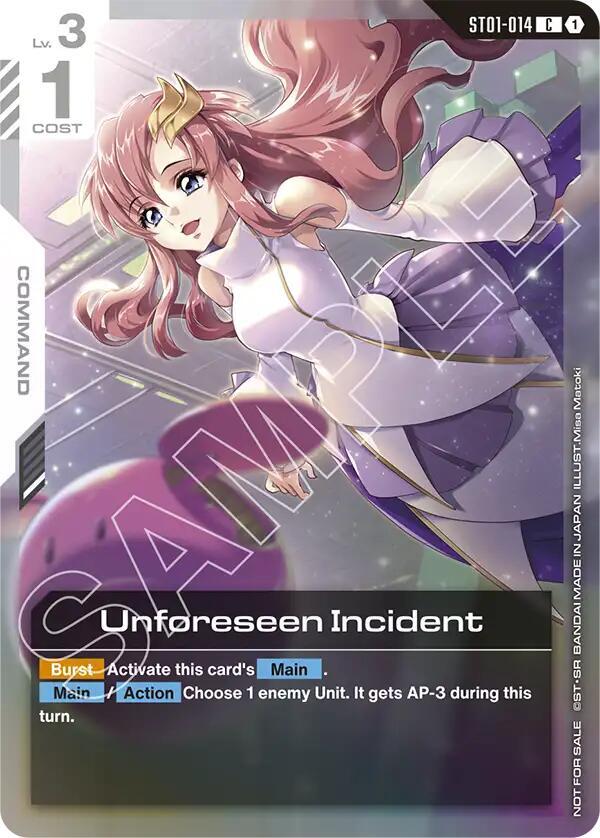 Unforeseen Incident (Store Tournament Participant Pack 01) - Gundam Promotional Cards