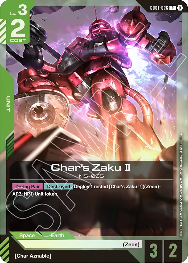 Char's Zaku Ⅱ GD01-026R (Edition Beta)