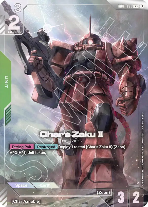 Char's Zaku Ⅱ GD01-026R+ (Edition Beta)