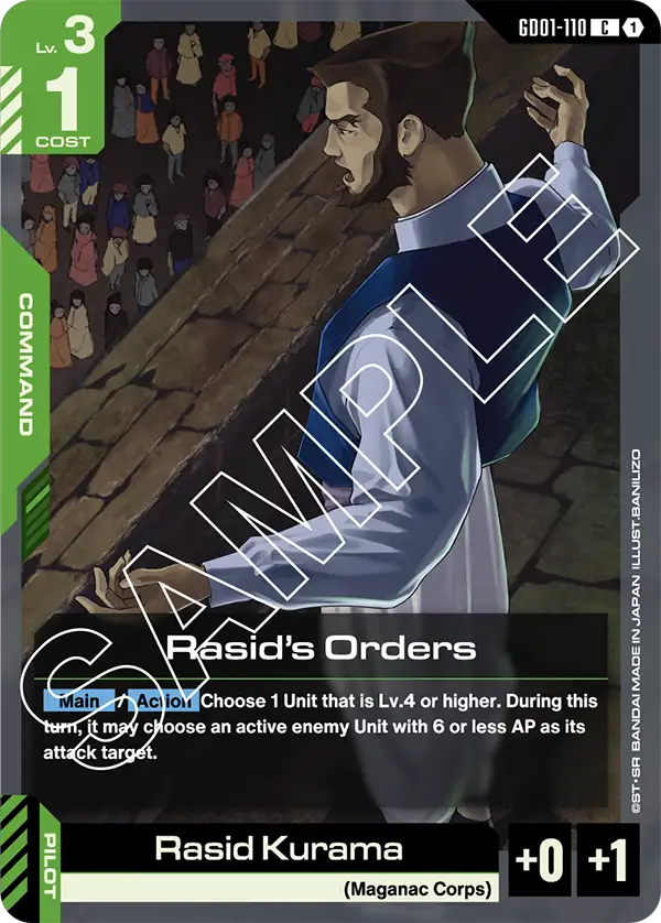 Rasid's Orders (GD01-110) Common
