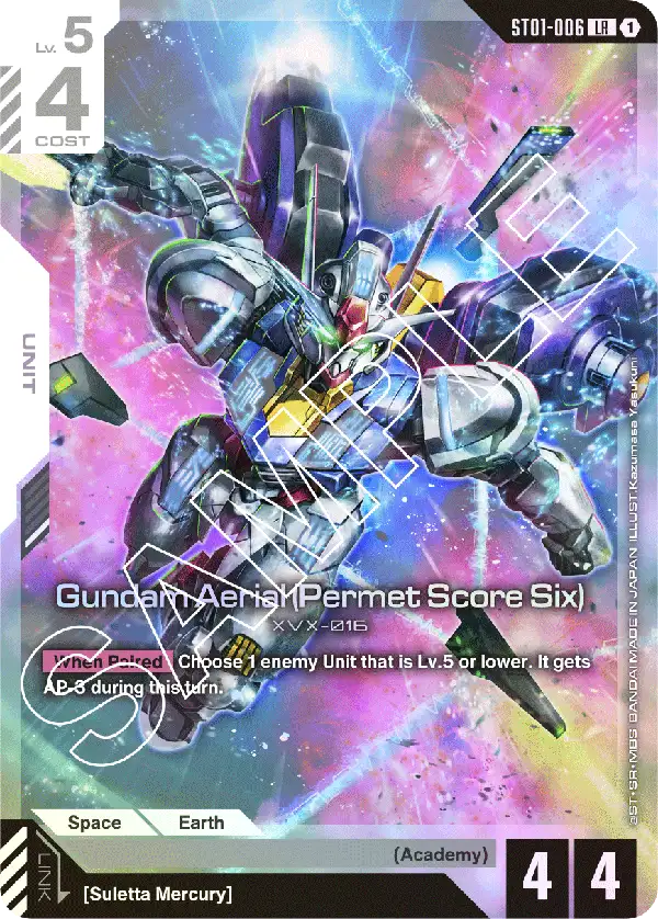 Gundam Aerial (Permet Score Six) ST01-006LR (Starter Deck 01: Heroic Beginnings)