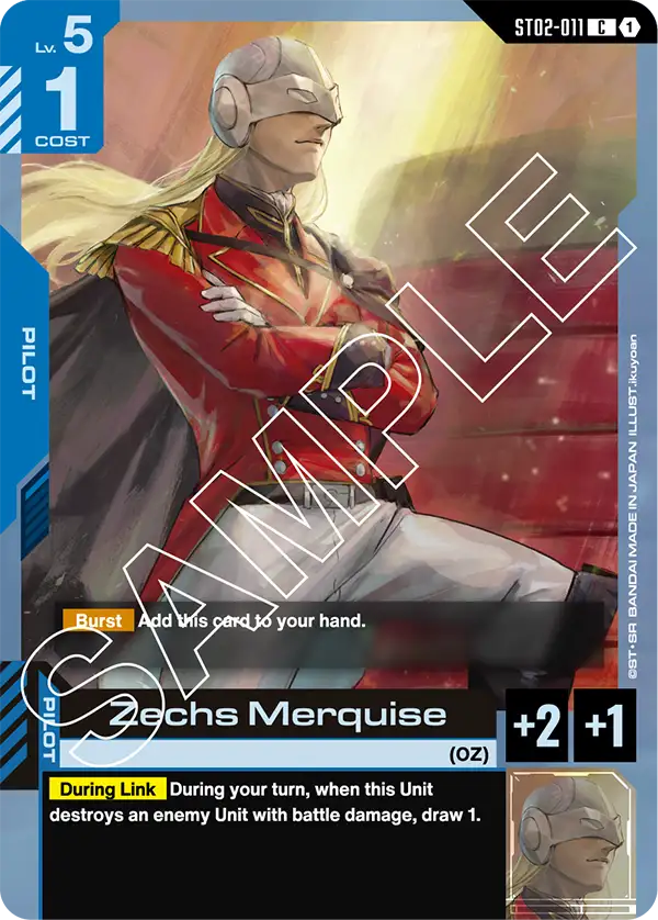 Zechs Merquise ST02-011C (Starter Deck 02: Wings of Advance)