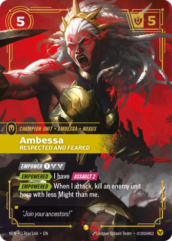 Ambessa - Respected and Feared (Alternate Art) [VEN-136aS]