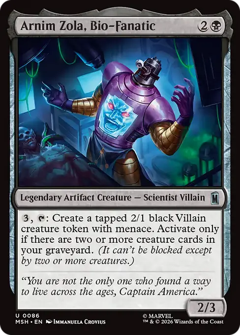 Arnim Zola, Bio-Fanatic [MSH-086] [U]