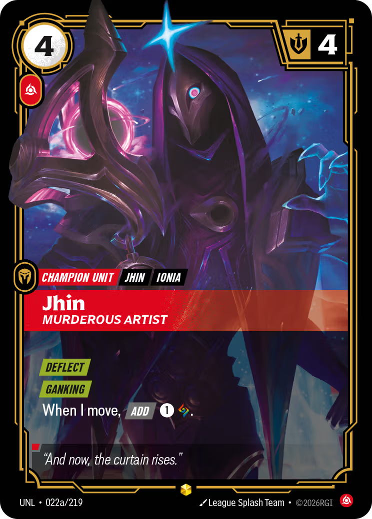 Jhin - Murderous Artist [UNL-022a] [S]