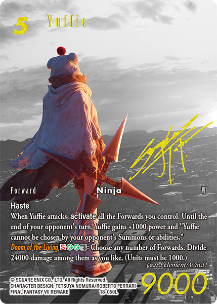 Yuffie 18-050L (Resurgence of Power) Full Art Signature