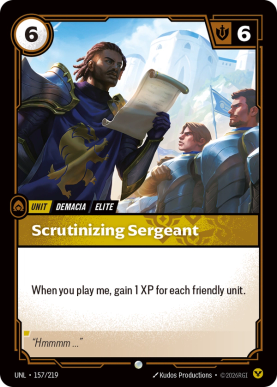 Scrutinizing Sergeant [UNL-157] [C]