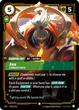 Jax - Unmatched [SFD-054a] [S]