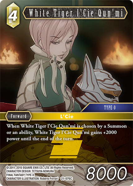 White Tiger l'Cie Qun'mi 21-076C (Beyond Destiny)