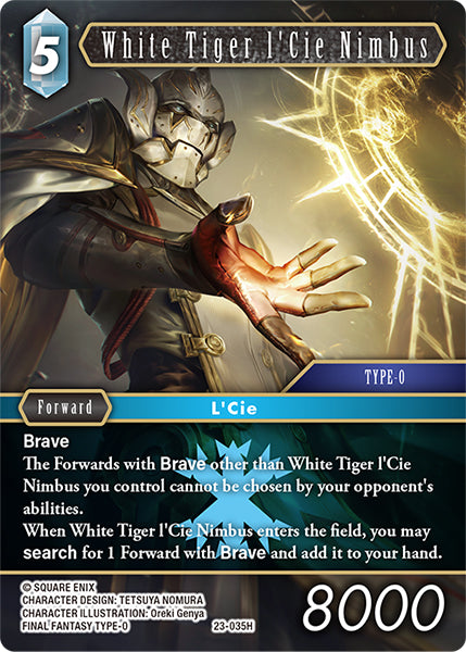 White Tiger l'Cie Nimbus 23-035H (Hidden Trials)
