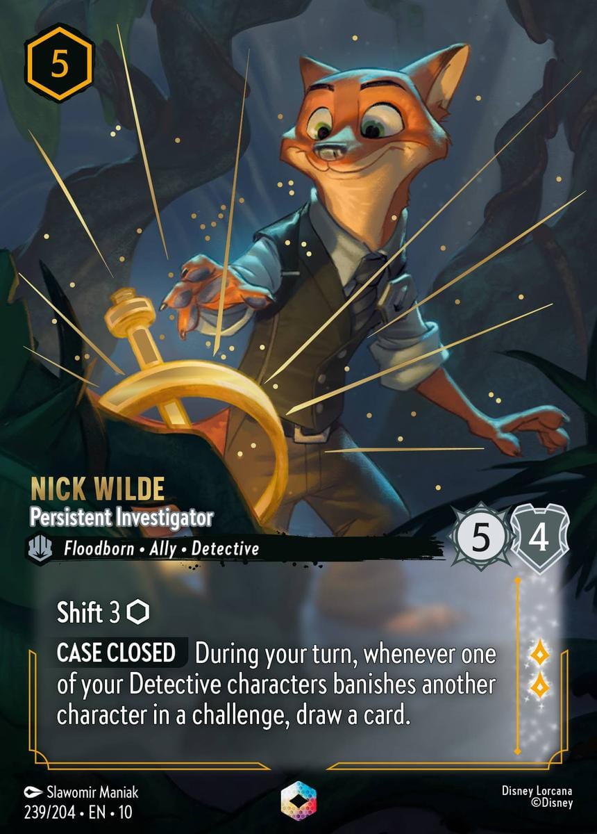 Nick Wilde - Persistent Investigator - Enchanted Rare [010-239]