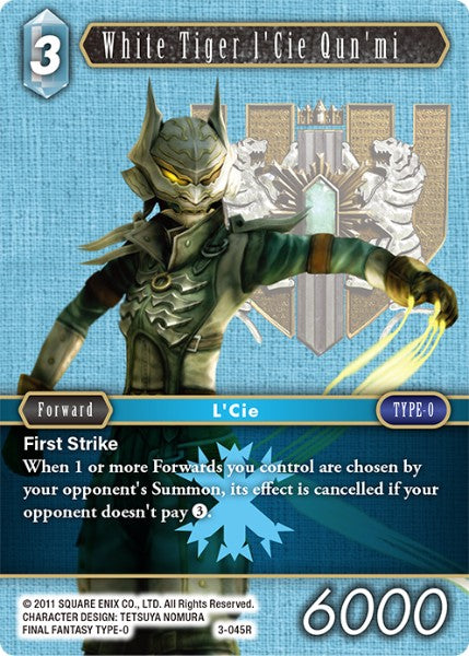 White Tiger l'Cie Qun'mi (03-045R) [Opus 3]