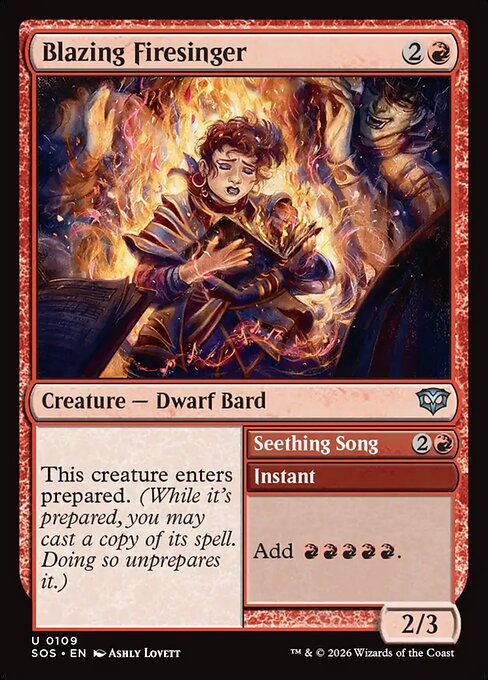 Blazing Firesinger // Seething Song [SOS-109]