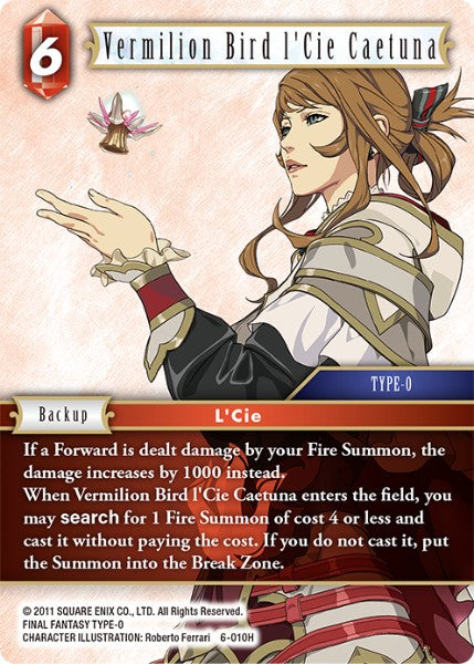 Vermilion Bird I'Cie Caetuna (06-010H) [Opus 6]