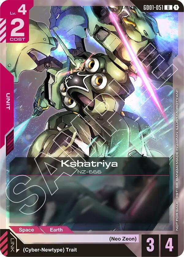 Kshatriya (GD01-051) (Store Tournament Participant Pack 01) - Gundam Promotional Cards