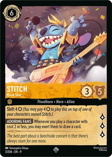 Stitch- Rock Star [3/204] SR (Fabled)