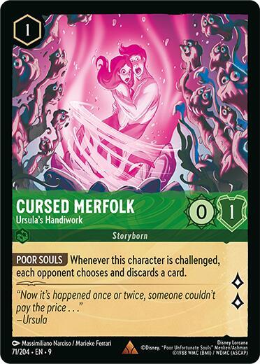 Cursed Merfolk- Ursula's Handiwork [71/204] R (Fabled)