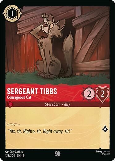 Sergeant Tibbs- Courageous Cat [128/204] C (Fabled)