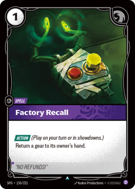Factory Recall [SFD-135] [U]