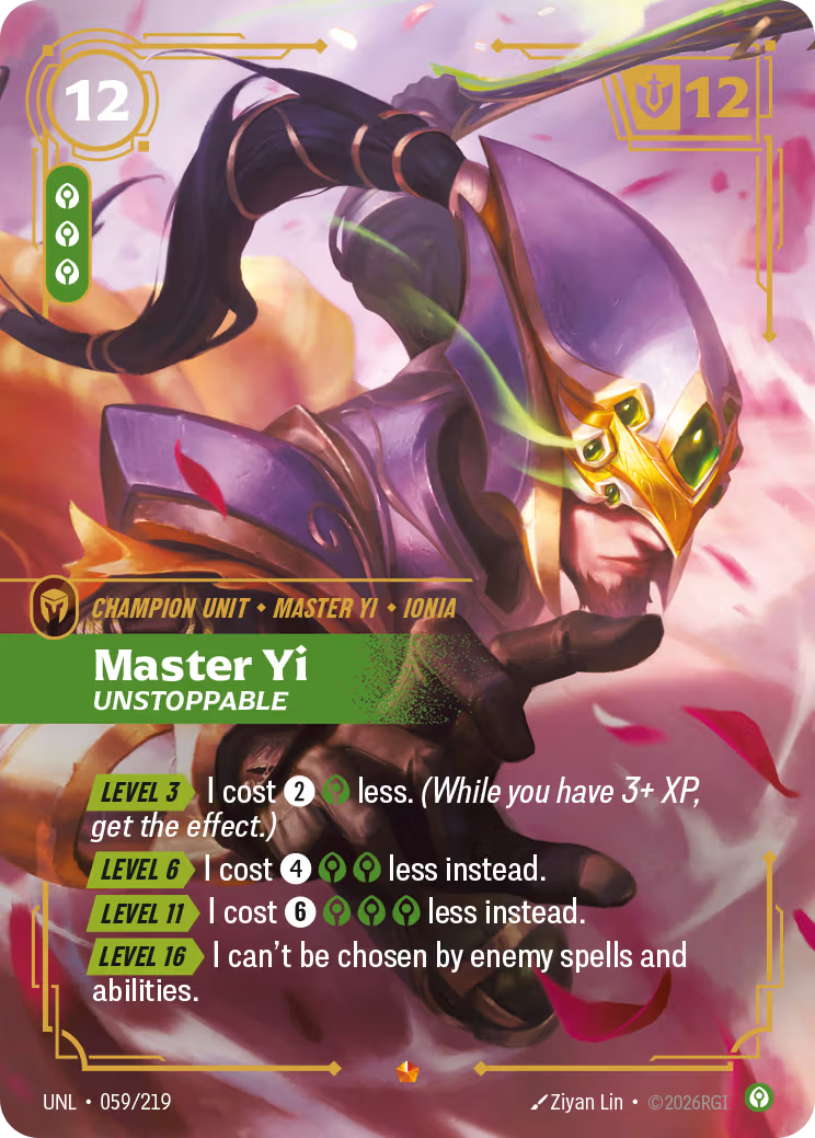 Master Yi - Unstoppable [UNL-059] [E]
