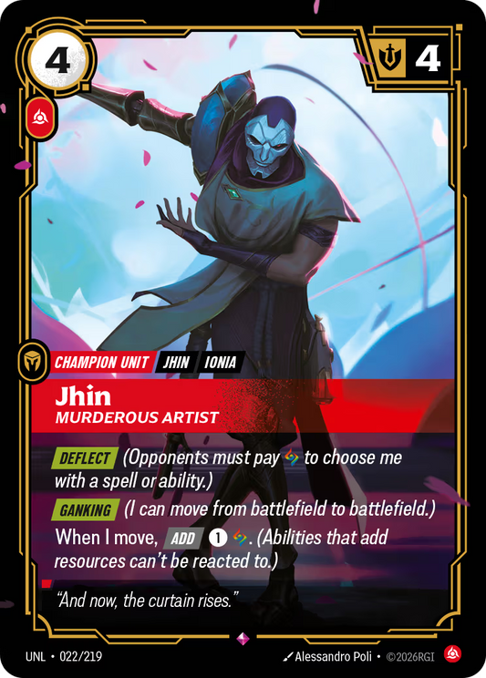 Jhin - Murderous Artist [UNL-022] [R]