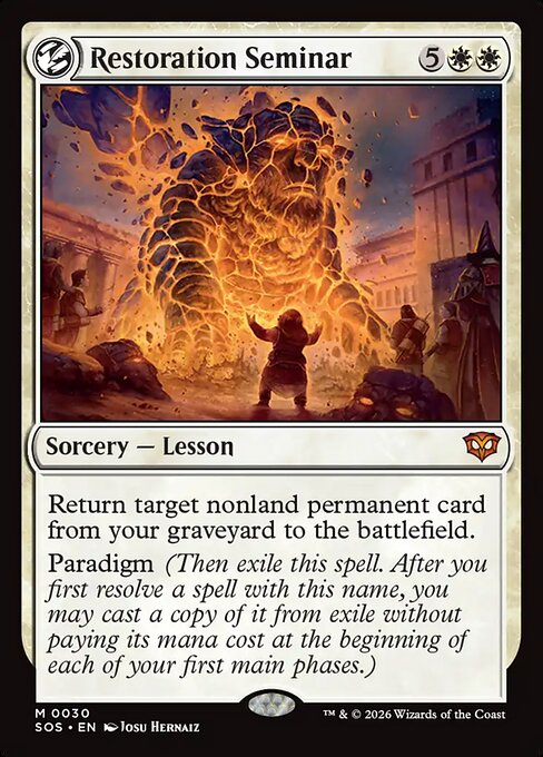 Restoration Seminar [SOS-030]