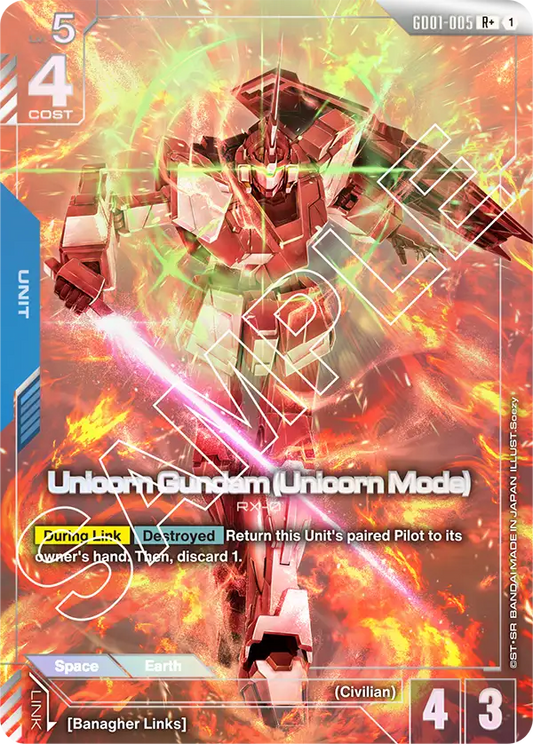Unicorn Gundam (Unicorn Mode) (GD01-005) R+