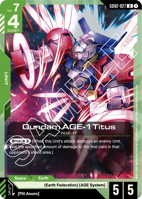 Gundam AGE-1 Titus (GD02-027) U