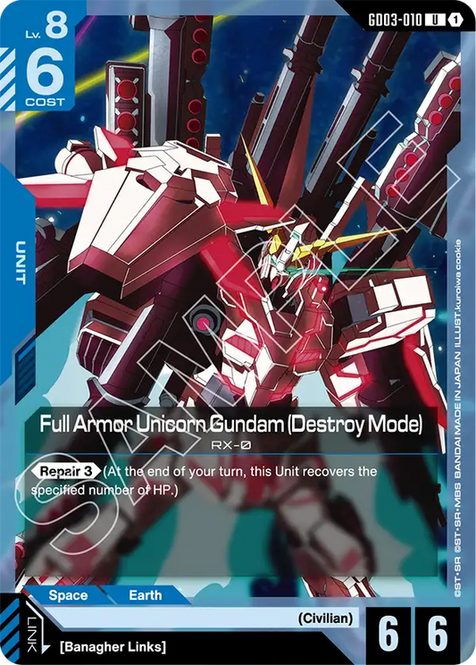 Full Armor Unicorn Gundam (Destroy Mode) [GD03-010] [U]