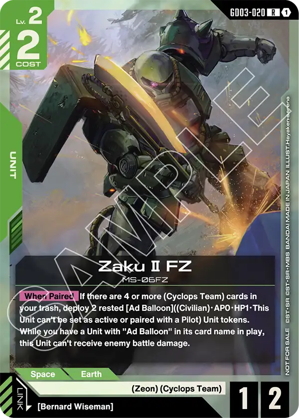 Zaku II FZ (PROMO) [GD03-020] [R]