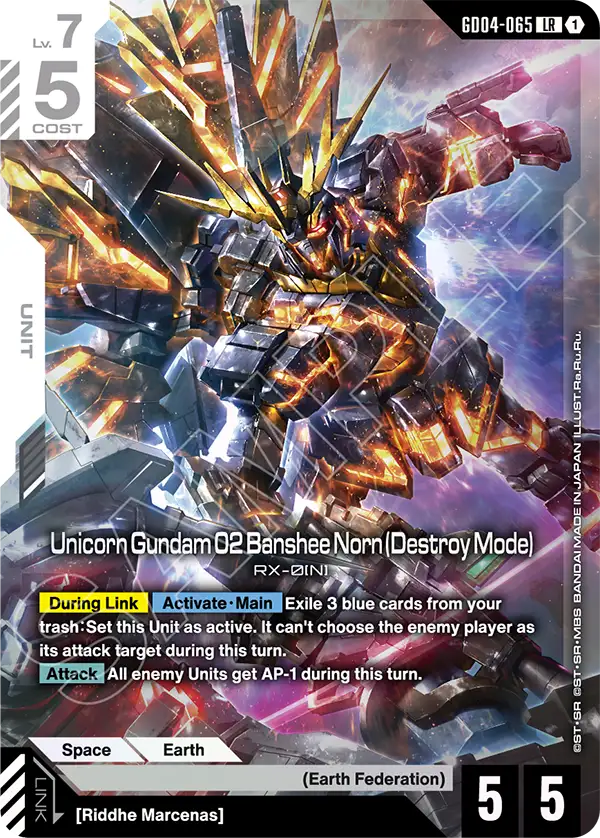 Unicorn Gundam 02 Banshee Norn (Destroy Mode) [GD04-065] [LR]