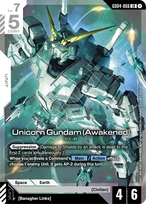 Unicorn Gundam (Awakened) [GD04-066] [LR]