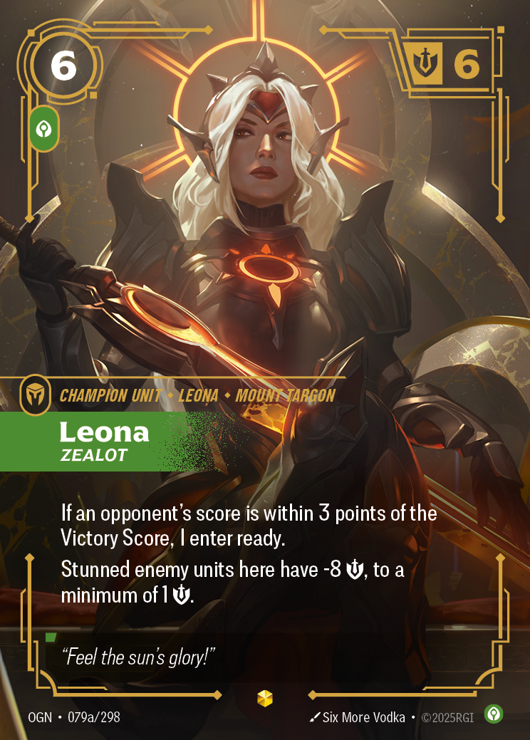 Leona - Zealot - Alternate Art [OGN-079a]