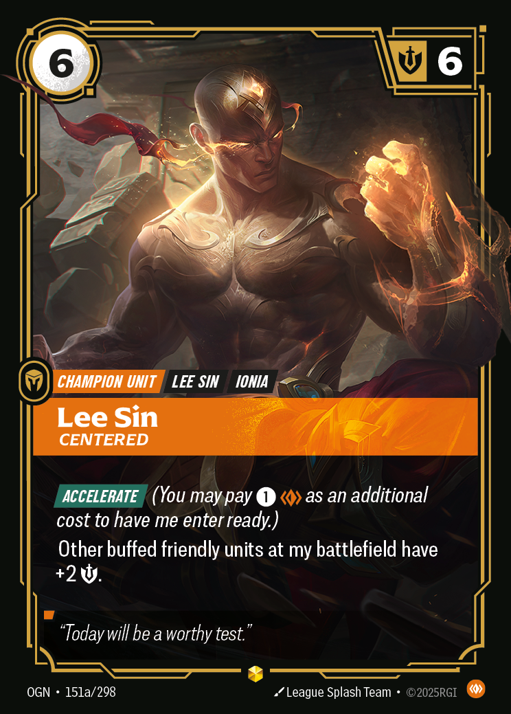 Lee Sin - Centered - Alternate Art [OGN-151a]