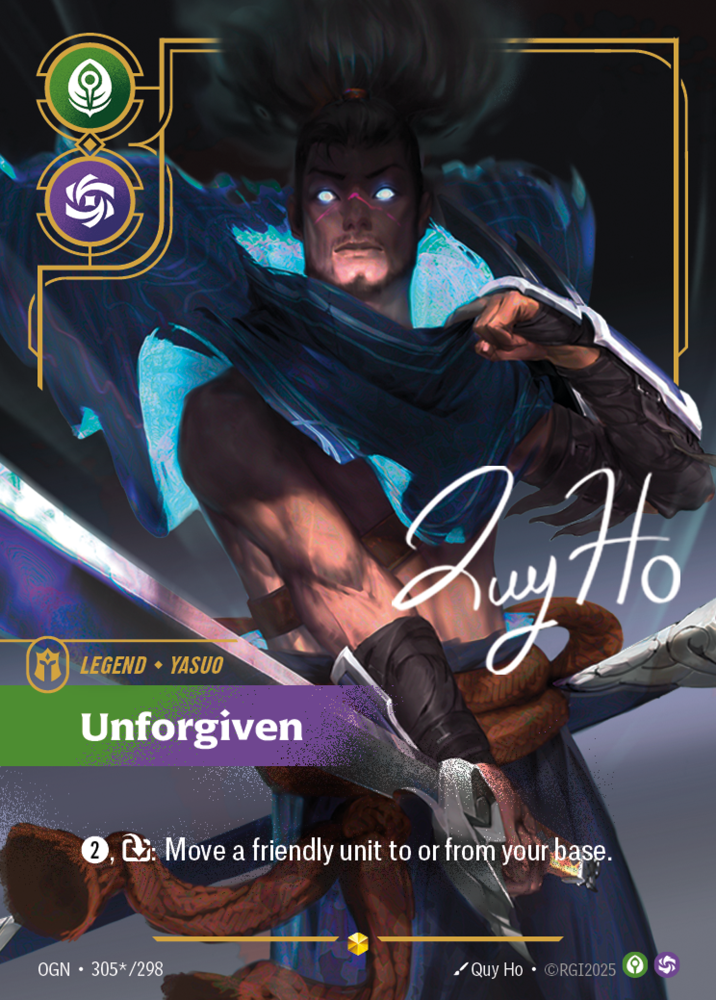 Yasuo - Unforgiven - Showcase Signed [OGN-305S]