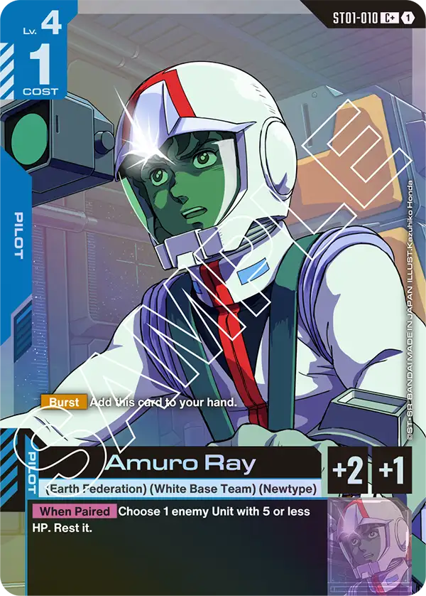 Amuro Ray ST01-010C+ (Starter Deck 01: Heroic Beginnings)