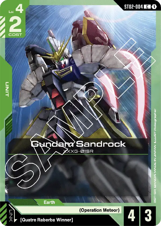 Gundam Sandrock ST02-004C (Starter Deck 02: Wings of Advance)