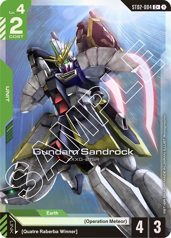 Gundam Sandrock ST02-004C+ (Starter Deck 02: Wings of Advance)