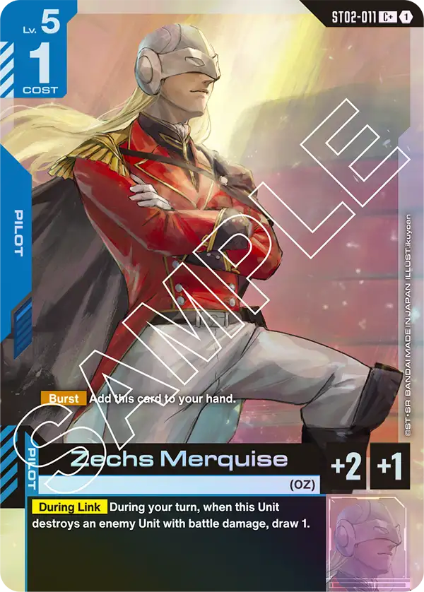 Zechs Merquise ST02-011C+ (Starter Deck 02: Wings of Advance)