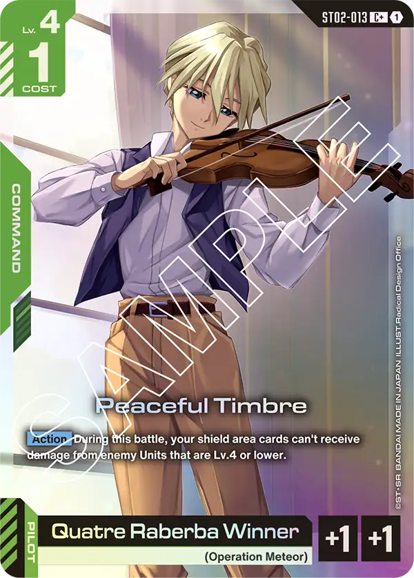Peaceful Timbre ST02-013C+ (Starter Deck 02: Wings of Advance)