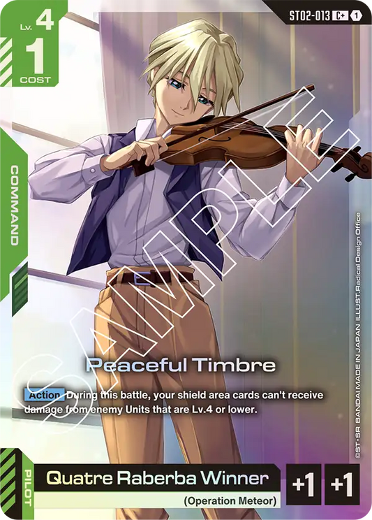 Peaceful Timbre ST02-013C+ (Starter Deck 02: Wings of Advance)