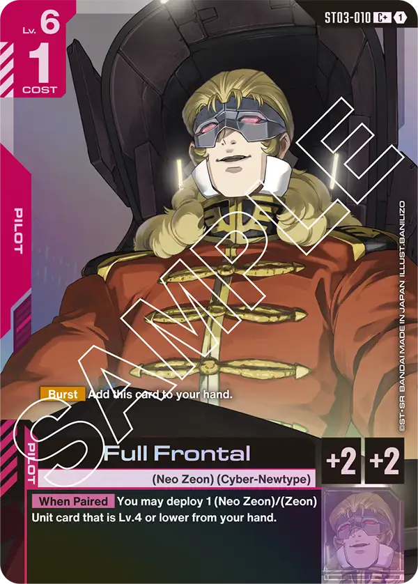 Full Frontal ST03-010C+ (Starter Deck 03: Zeon's Rush)