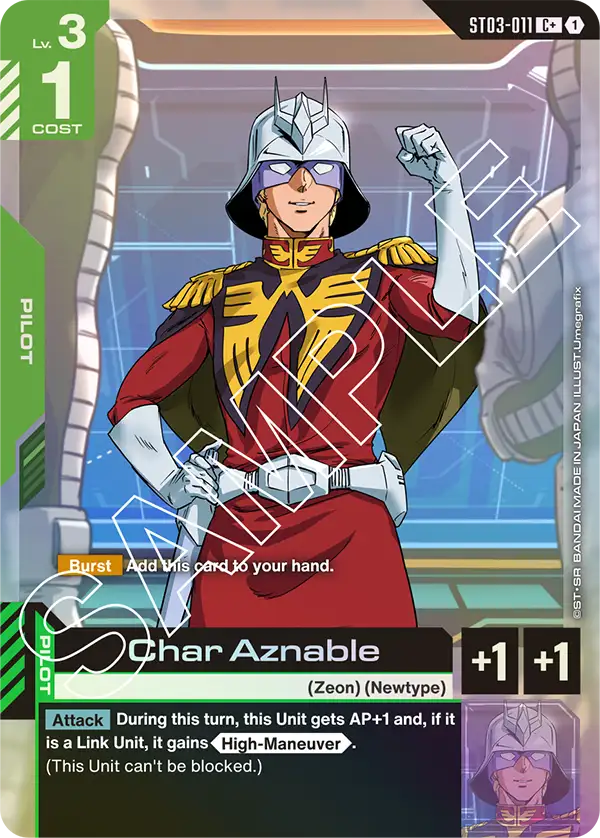 Char Aznable ST03-011C+ (Starter Deck 03: Zeon's Rush)