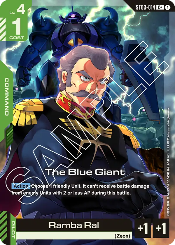 The Blue Giant ST03-014C+ (Starter Deck 03: Zeon's Rush)