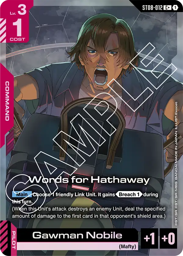 Words for Hathaway [ST08-012] [C+]