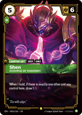 Shen - Scourge of Shadows (Alternate Art) [VEN-042aS]