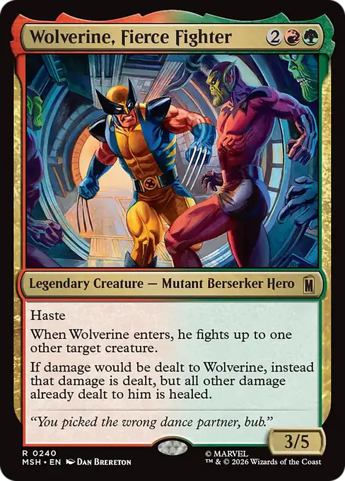 Wolverine, Fierce Fighter [MSH-240] [R]