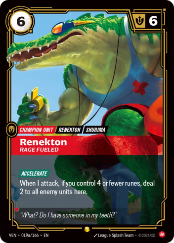 Renekton - Rage Fueled (Alternate Art) [VEN-019aS]